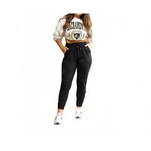 NEW JULIA ROSE braelyn fleece jogger in black